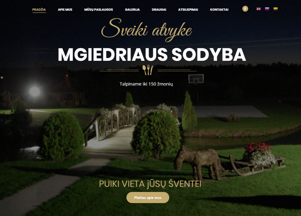 Mgiedriaussodyba.lt – sukurta svetainė