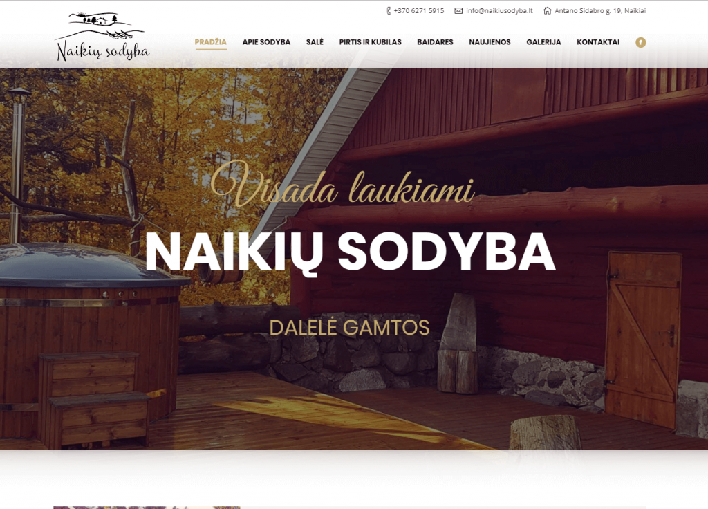 Naikiusodyba.lt – sukurta svetainė