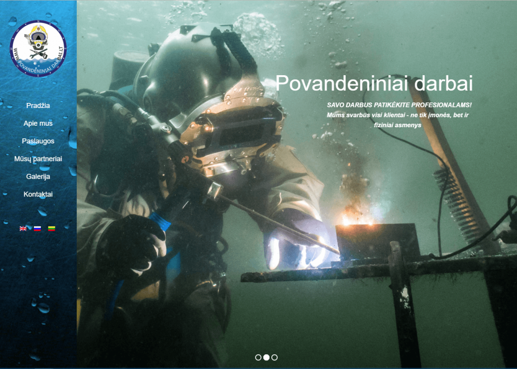 Povandeniniaidarbai.lt – sukurta svetainė