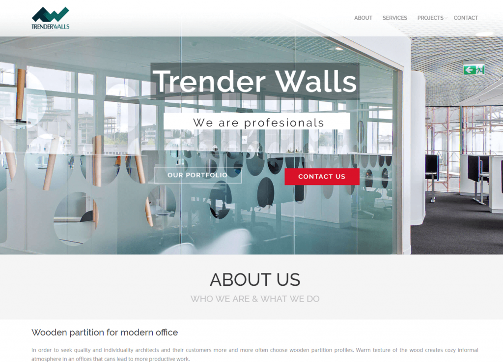 Trenderwalls.com – sukurta svetainė