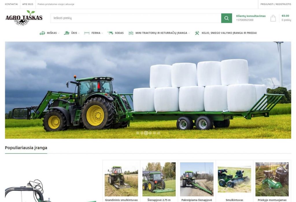 Agrotaskas.lt – sukurta svetainė