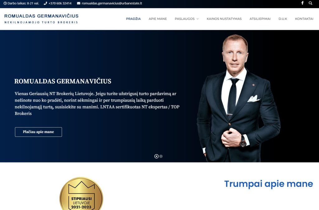 Romualdasgermanavicius.lt – sukurta svetainė