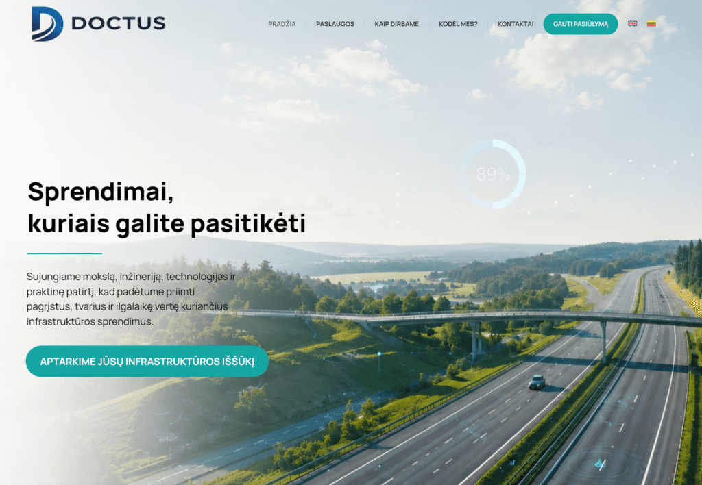 Doctus.lt – sukurta svetainė
