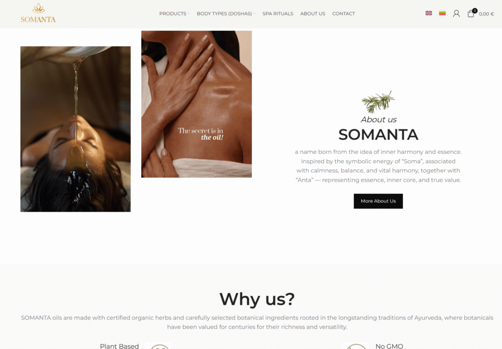 Somanta.eu – sukurta svetainė