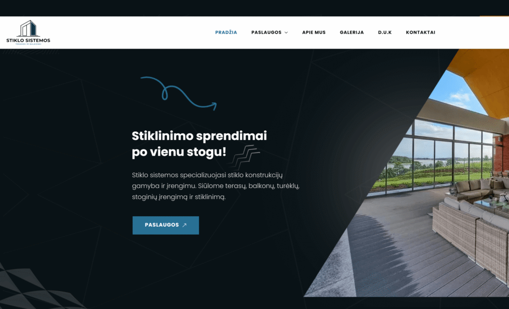 Stiklosistemos.lt – sukurta svetainė